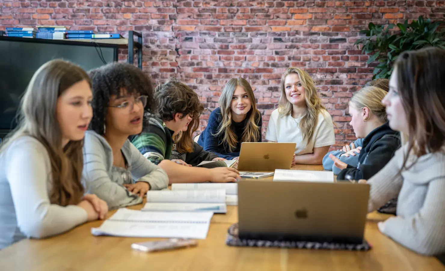 Studenten in studielandschap