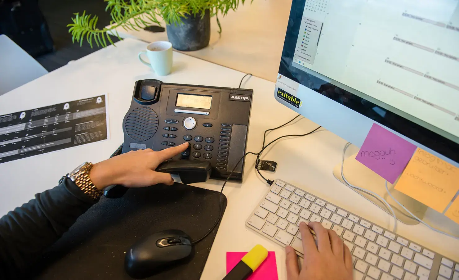 Klantenservice met telefoon