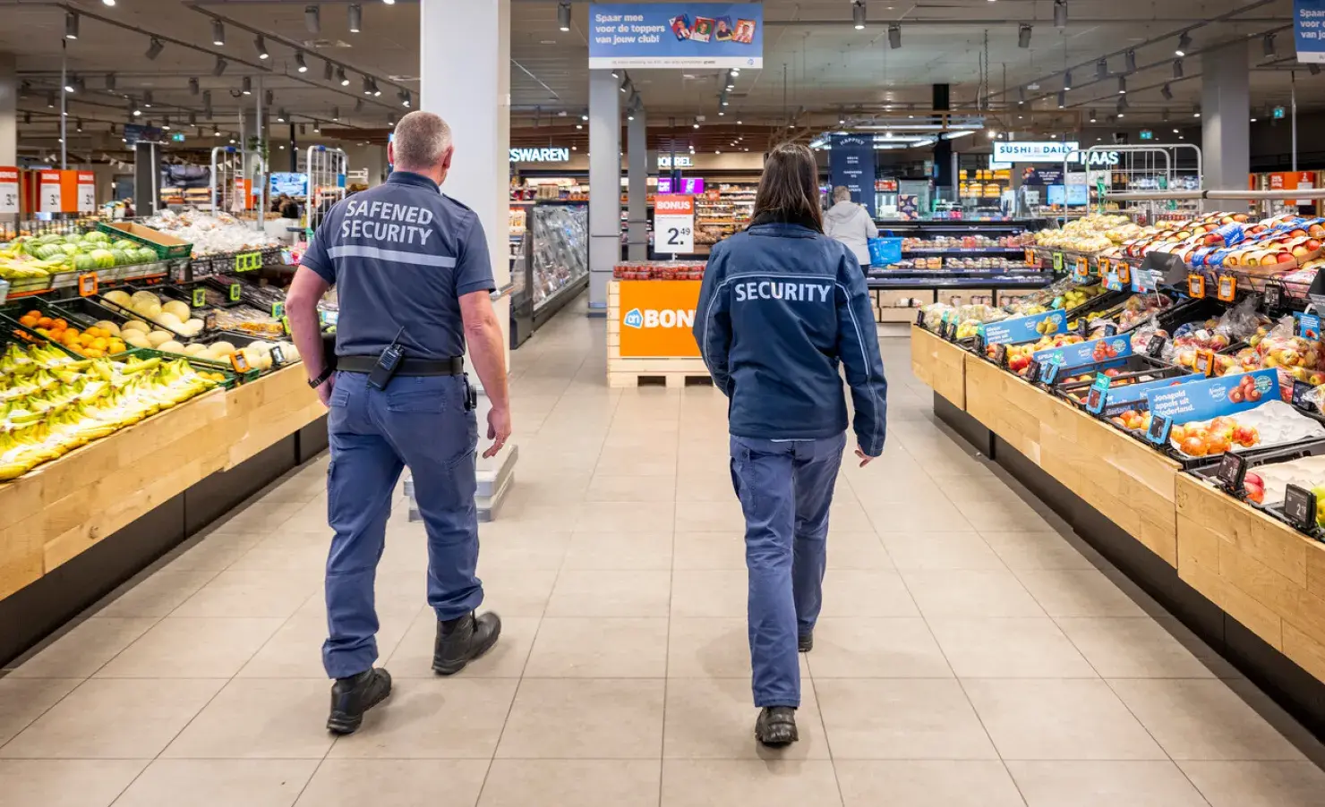 Beveiliger supermarkt