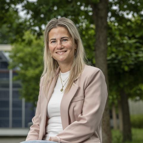 Vrouw in park