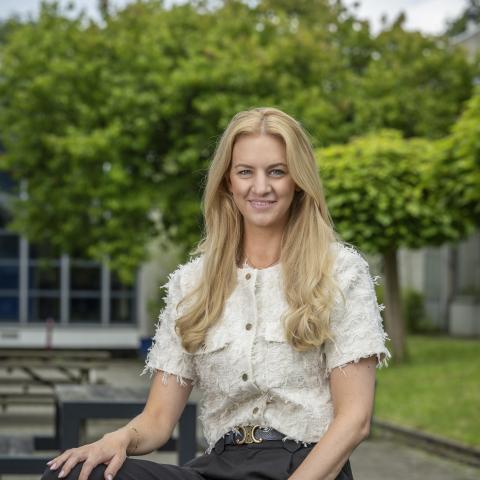 Vrouw in park