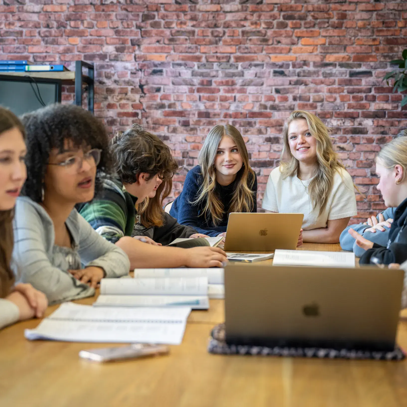 Studenten in studielandschap